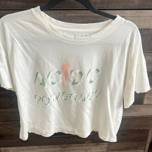 AC/DC Women's White Powerage Graphic Tee